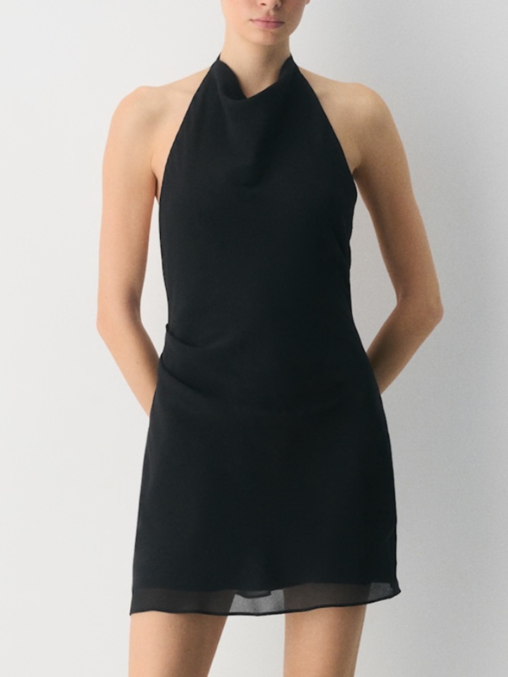 NWT Aritzia Fête Chiffon™ Audience Mini Halter Dress Size 2